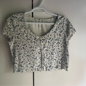 Floral Cropped Top Brandy Melville